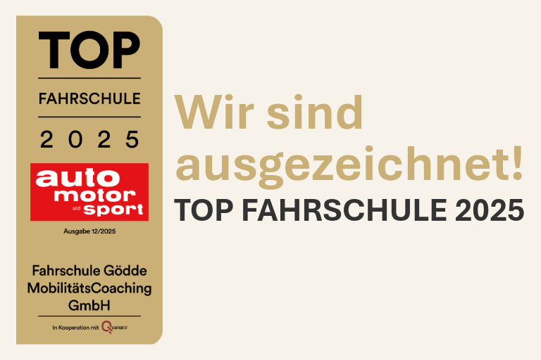 Wir sind ausgezeichnet! Top Fahrschule 2025