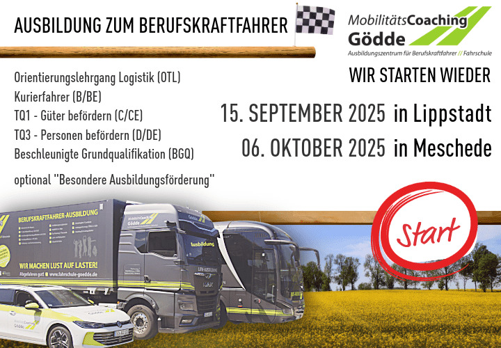 Ausbildung zum Berufskraftfahrer