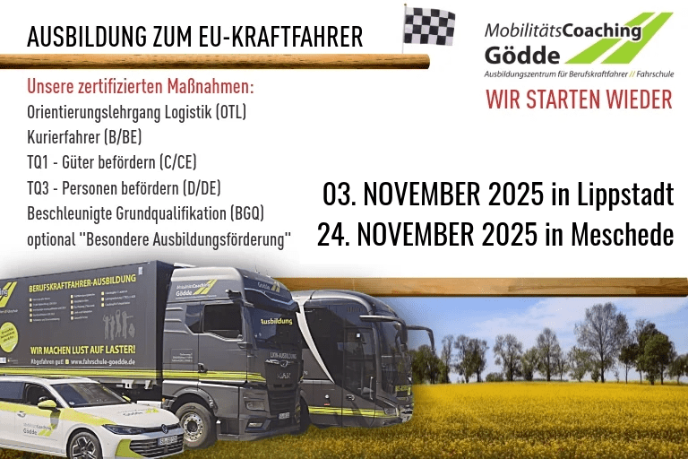 Ausbildung zum EU-Kraftfahrer