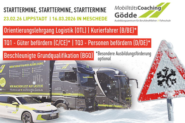 Ausbildungsstart zum EU-Kraftfahrer