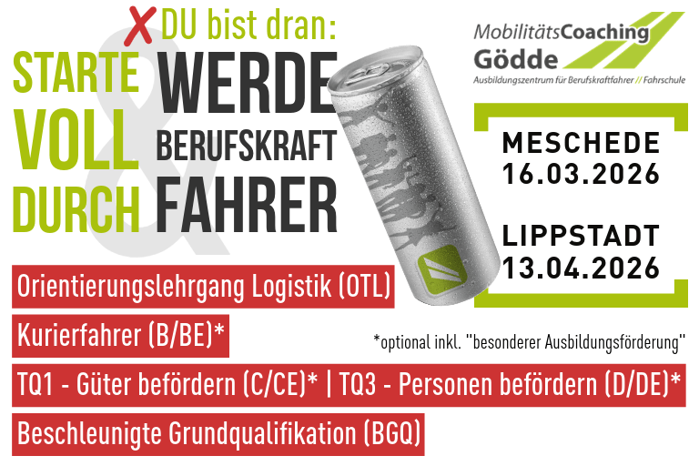 Ausbildungsstart zum EU-Kraftfahrer