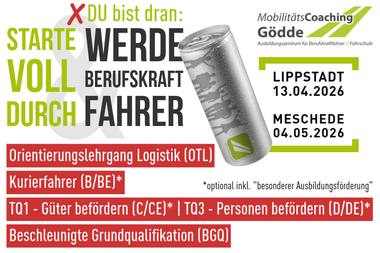 Ausbildungsstart zum EU-Kraftfahrer
