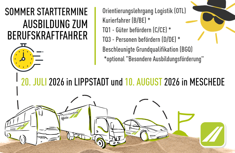 Ausbildungsstart zum EU-Kraftfahrer