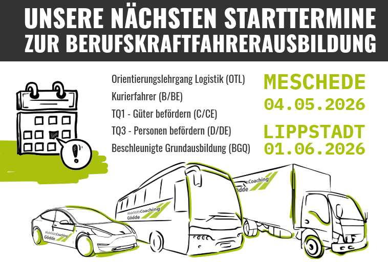 Ausbildungsstart zum EU-Kraftfahrer