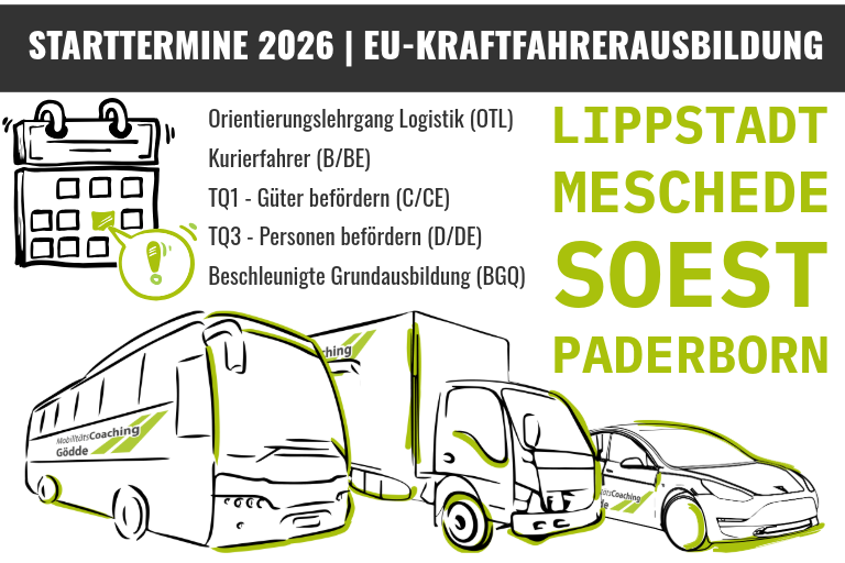 Ausbildungsstart zum EU-Kraftfahrer