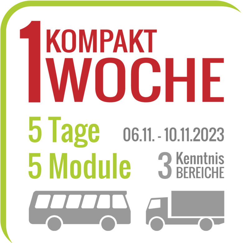 1 KOMPAKTWOCHE | 5 TAGE | 5 MODULE