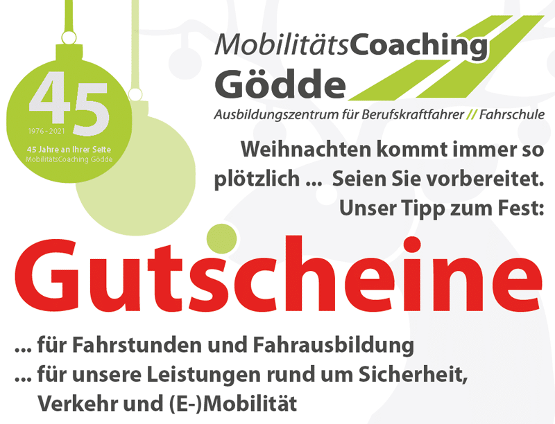 Geschenk gesucht? Gutscheine von der Fahrschule Gödde