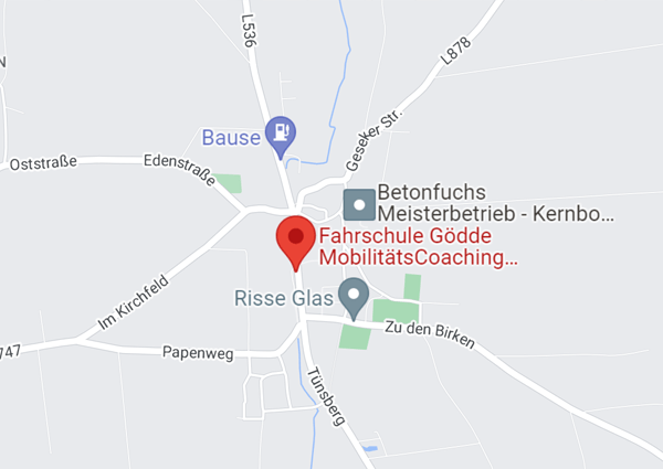 Anfahrtsskizze für den Stützpunkt Oestereiden