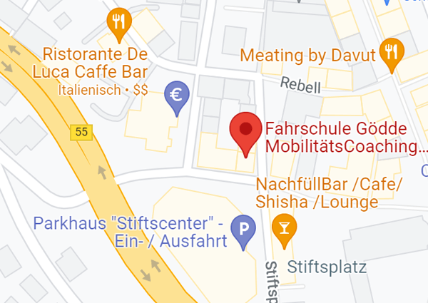 Anfahrtsskizze für den Stützpunkt Meschede